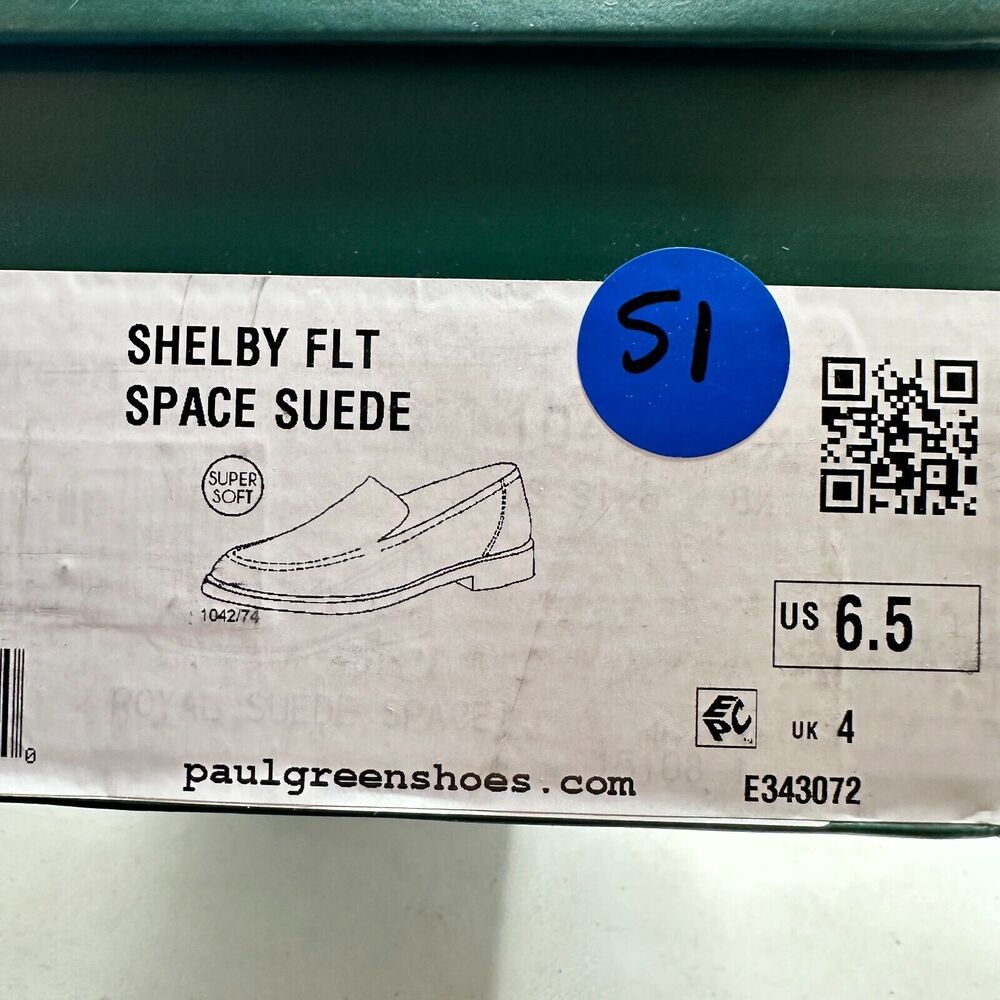 Paul Green Shelby Moc Toe Slip-On Flat Shoe Space Suede Blue Women 6.5 Tried On - Picture 10 of 10